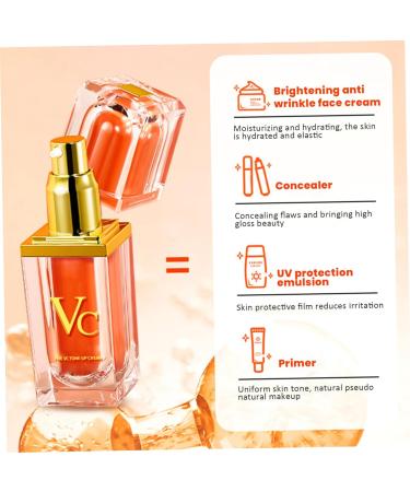 Cr me tonifiante de maquillage la vitamine C 30 g maquillage rapide cr me hydratante claircissante pour le visage pour une peau clatante tous les types de peau claircissent le visage - Buy Online on GoSupps.com