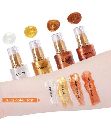 Shimmer Body Oil & Highlighter Makeup - Bronze Gold Liquid Illuminator for Face & Body - Buy Online on GoSupps.com