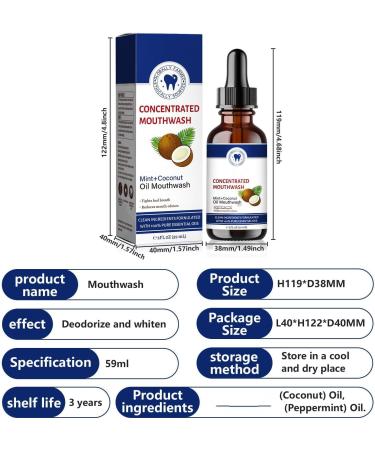Coconut Fresh Oil-Pulling Mouthwash Coconut Oil Pulling for Teeth Mint Coconut Oil Mouthwash Natural Essential Oils for Fresh Breath Teeth Whitening & Oral Health (3 PCS) - Buy Online on GoSupps.com