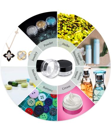 24 Pcs 10ml Black Empty Cream Cans - Clear Crucible Tap Pots for Lotions Mini Candles & Cosmetics - Buy Online on GoSupps.com