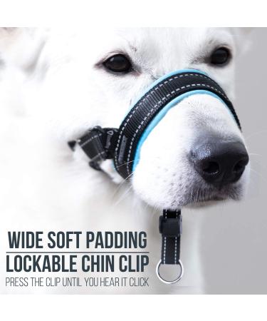 Goodboy Dog Halter - Stop Heavy Pulling Padded Leash for All Sizes - Includes Training Instructions - Size 2 Black Nylon Blue Push - Buy Online on GoSupps.com