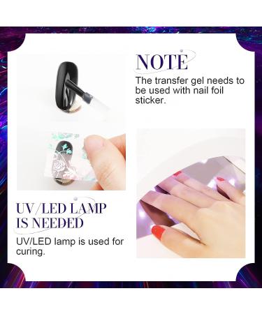 ROSALIND 15ML Nail Foil Glue 2PCS - Adhesive Gel for Nail Foil Stickers & Transfer, UV Gel for Nail Art Manicure - Buy Online on GoSupps.com