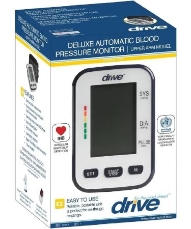 Drive Medical Deluxe Automatic Blood Pressure Monitor - White, Upper Arm - Buy Online on GoSupps.com