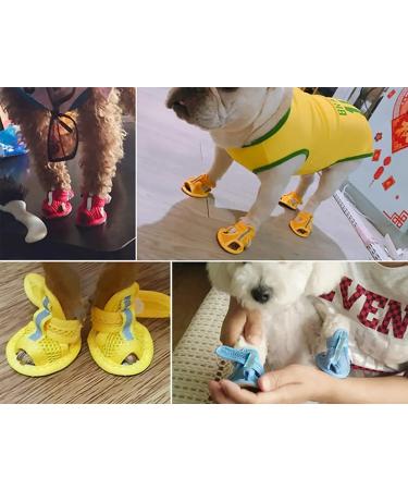 GabeFish Small Dog Summer Mesh Sandal Shoes | Breathable Paw Protectors for Puppy Cats | Size 3, Red - Buy Online on GoSupps.com