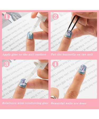 96 Pieces 3D Acrylic Butterfly Charms & Cute Bear Resin Nail Art Set - 60 Crystal Bear Rhinestones, 36 Glittery Butterfly Nail Charms - Buy Online on GoSupps.com