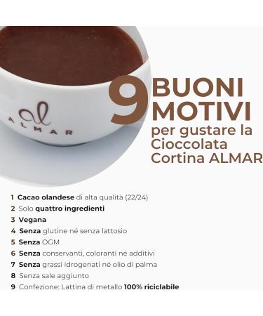 Almar Hot Chocolate Cortina Tin of Hot Chocolate Mix Gluten-Free Hot Chocolate Lactose Free Preservatives Free 100% Made - Buy Online on GoSupps.com