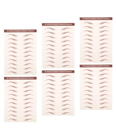 Mobestech 6feuilles Sourcils Autocollant Temporaires Imperm ables Repositionnables pour Maquillage Bandes Adh sives Simul s