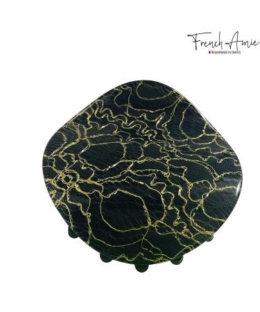 French Amie Onde Golden Lace Black Handmade Celluloid Hair Claw Clamp - Buy Online on GoSupps.com