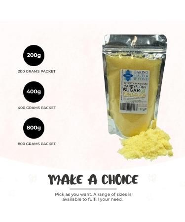 Baking Beauty and Beyond Premium Floss Sugar for Cotton Candy - Cotton Candy Flossing Sugar with Natural Ingredients Perfect for Every Occasion Bulk Floss Sugar 800g - Pina Colada Flavour - Buy Online on GoSupps.com
