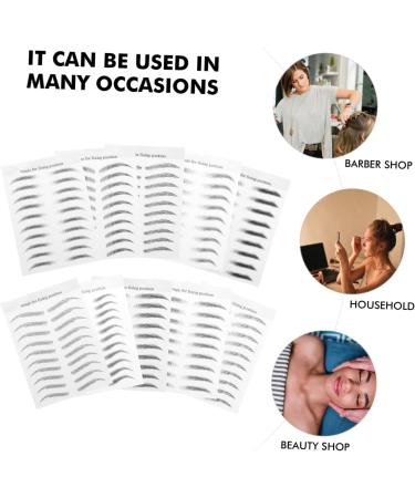 MAGICLULU 30 Sheets Imitation Eco Eyebrow Sticker Ladies Brow 3d Eyebrow Lines Transfer Stickers Cosmetic - Buy Online on GoSupps.com