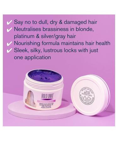 Bold Uniq Purple Heat Protectant Spray & Hair Mask Bundle for Blonde, Platinum, Ash & Silver/Gray Hair - Banish Yellow Tones. Paraben & Sulfate Free, Vegan & Cruelty Free - Buy Online on GoSupps.com