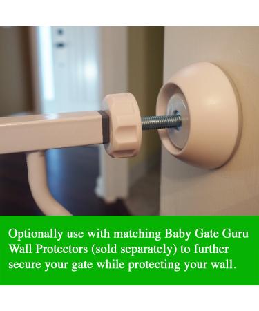 Baby Gate Guru Extra Long M8 Spindle Rods 4 Pack - Replacement Set for Pressure Mounted Gates - 8mm White - Buy Online on GoSupps.com