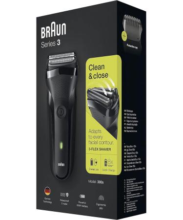 Braun Series 3 Electric Shaver For Men with Precision Trimmer - UK 2 Pin Plug - Black Razor - Buy Online on GoSupps.com