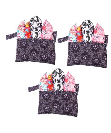 CliSpeed 12 Stk Washable Aunt Towel Returning Women Binding Washable Night Fate Pad Livy Menstrual Pad Purchase Pad Washing Menstruation Bonds Aus Fabric Pads Different Colors X 3 Pieces 19x15cmx3Pcs