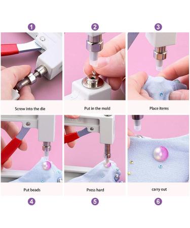Benfu Pearl Inlay Machine  Hand-Beaded Rivet Fixing Machine  DIY Hand Tools  Pearl Rivet Buttons for HatsShoesClothesSkirts - Buy Online on GoSupps.com