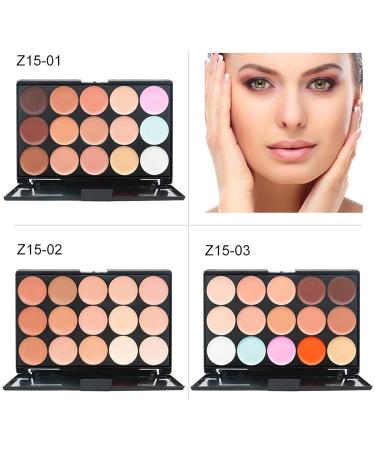 Pure Vie Hydrating Cream Concealer Palette - 15 Colors for Full Coverage & Dark Circle Correction - Buy Online on GoSupps.com