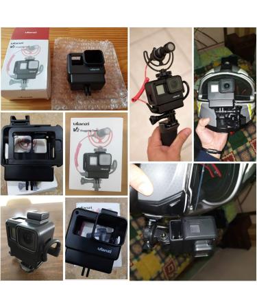 V2 Housing Case Vlogging Frame with Microphone Cold Shoe Mount for GoPro Hero 7/6/5 - Action Camera Accessories - Buy Online on GoSupps.com