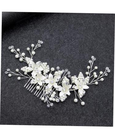 Didiseaon Pearl Hair Barrettes Pearl Flower Hair Comb Bride Insert Comb Bridal Hair Clip Bridal Headdress Wedding Headpiece Prom Headpiece Accessories Bridesmaid - Buy Online on GoSupps.com