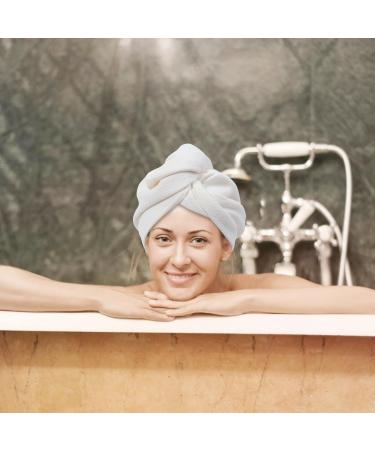 Hair Drying Towel Cap - Fast Absorbent Hair Towel Wrap for Kids & Adults | Perfect Hair Turban for Quick Drying - Buy Online on GoSupps.com