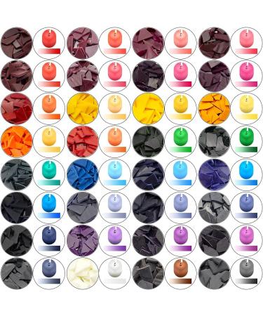 Candle Dye 32 Color Wax Dye for DIY Candle Making (0.2oz Per Color) - Soy & Max Wax Dye Chips with Tweezers - Soluble & Natural Supplies - Buy Online on GoSupps.com