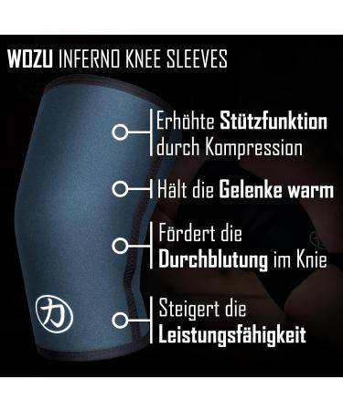 Strength Shop 7mm Neoprene Knee Band for Men & Women - Tear-Resistant IPF Competition Knee Sleeves for Powerlifting - Gray - Buy Online on GoSupps.com