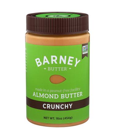 BARNEY Almond Butter, Crunchy, Paleo Friendly, KETO, Non-GMO, Skin-Free, 16 Ounce Crunchy 1 Pound (Pack of 1)