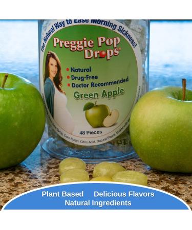 Preggie Pop Drops for Morning Sickness Relief - Green Apple 48 Count - Buy Online on GoSupps.com