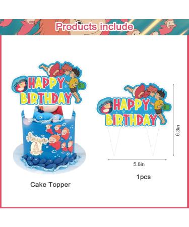 37pcs Party Supplies Include 1pcs Big Cake Topper and 36pcs Cupcake Toppers for Studio Ghibli Birthday Party Cupcake Decorations. - Buy Online on GoSupps.com