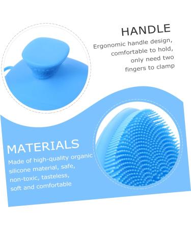 minkissy Brush Brush face Cleaning Tool Bathroom Accessory Silicone Bathing Silicone Face Cleaner Soft Facial Cleaning Brush Facial Cleaning pad face Brush Silica Gel Cleaning Blue 7x7cm - Buy Online on GoSupps.com