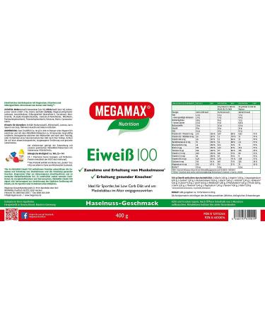 Megamax Protein Hazelnut Trial Package (7x30g) - Ideal for Muscle Building & Workout | Low-Carb Protein Shakes & Baking Source - Buy Online on GoSupps.com