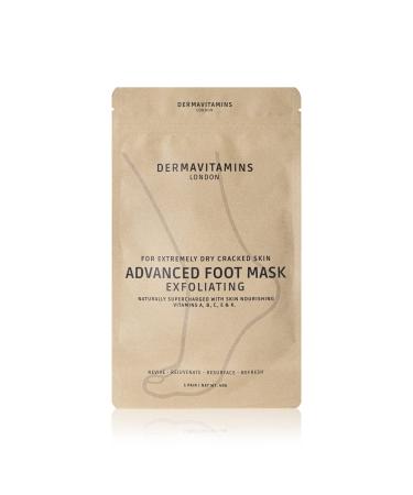 Dermavitamins Advanced Foot Mask Bag - Repairs Dry Feet (Exfoliating)