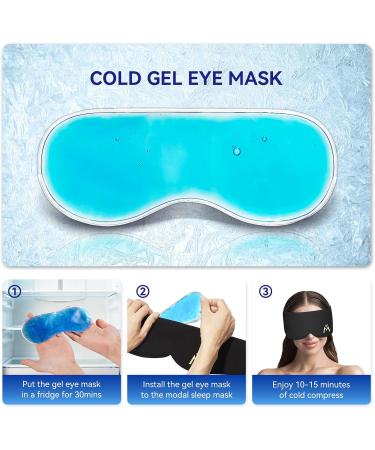 Mavogel Weighted Sleep Mask - Cooling Gel Eye Mask for Puffiness Migraine Relief & Light Blocking - Ideal Gift for Women & Men - Buy Online on GoSupps.com