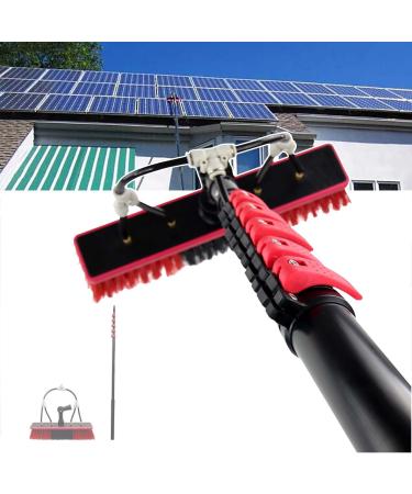 Water Fed Pole Kit Window Cleaning Kit with Extension Pole 3.6-10.8M Window Cleaning Pole Tall Window Glass Cleaning Poles Telescopic Water Fed Brush Window Washer Wand Washing Tool 7.2m(24FT)