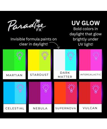 Mehron Paradise AQ Face & Body Color (40g) - Black Light Reactive Makeup for Face Body & Hair - Vulcan - Buy Online on GoSupps.com