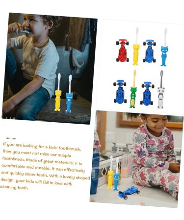Healeved Cute Manual Toothbrush Set for Toddlers | 4 Cars Toy Toothbrushes | Infant Oral Cleaning Supplies | Best Bulk Toys for Boys - Buy Online on GoSupps.com