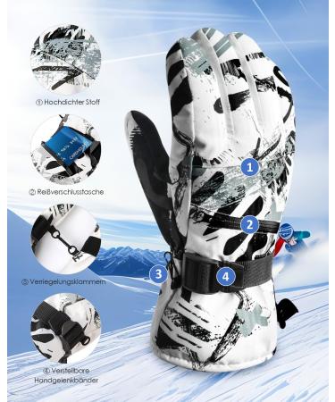 Premium Ski Gloves for Men & Women - Touchscreen Waterproof and Warm Winter Gear for Skiing Snowboarding Cycling and More - Buy Online on GoSupps.com