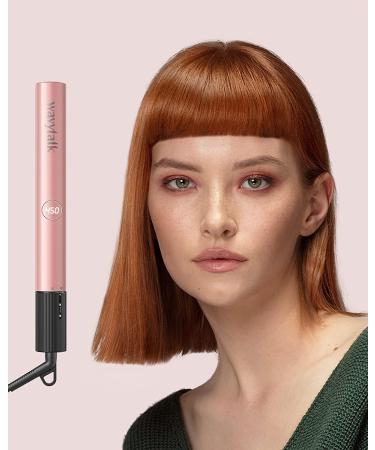 Professional 2-in-1 Hair Straightener and Curler - Titanium Flat Iron for All Hairstyles - 1 Inch Rose Gold - Dual Voltage - Ideal for Thick Hair - Buy Online on GoSupps.com