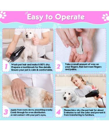 Buy Washable Dog Hair Color Wax - Temporary Pet Safe Hair Cream for Large Puppies | Funny Gifts for Pet Lovers - Independence Day Accessories (White - Buy Online on GoSupps.com