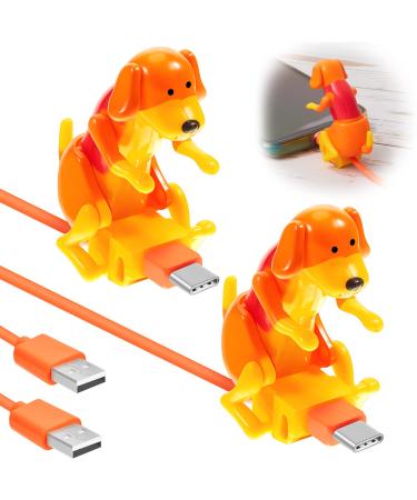 Frienda Dog charging cable for dogs smartphone USB cable charger USB data transmission mini-humping DOG cable for USB charging cables from cell phones only compatible with type C (cute style 2 pieces) 2 cute style