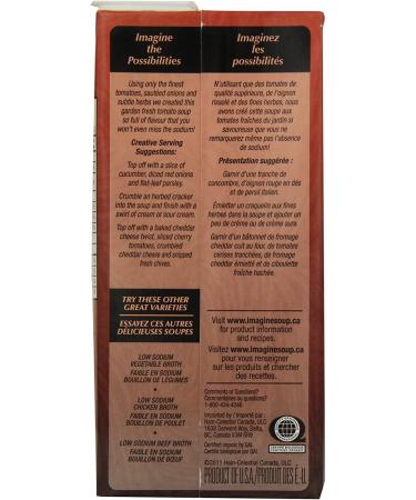 Imagine Reduced Sodium Organic Creamy Garden Tomato Soup 1L (Pack of 12) Black 1 l (Pack of 12) - Buy Online on GoSupps.com