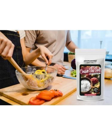 Aromasong 100% Natural Coarse Sea Salt 2.43 LBS Resealable Bag - Dead Sea Salt, Unrefined, Gluten-Free - Perfect for Cooking & Pickling - Buy Online on GoSupps.com