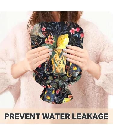 Durable 1L Heat Bottle with Cover - Pain Relief for Hands Feet Shoulders | Stylish Teapot & Lemon Patterns | Ideal for Cramps & Heat Therapy - Buy Online on GoSupps.com