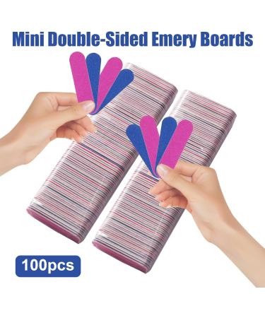 100 Pcs Mini Nail File Nail Buffer Block for Natural Nails Double-Sided Emery Board Nail File Set Professional Nail Polisher for Natural Artificial Nails in Salon Home Use - Buy Online on GoSupps.com