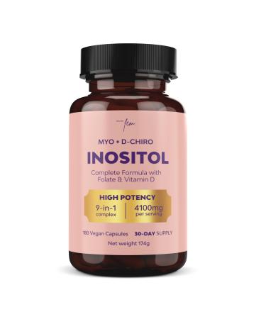 Myo-Inositol et D-Chiro Inositol SOPK 4100MG G lules V ganes Fonction M tabolique quilibre Hormonal et Bien- tre Psychologique 9-en-1 Folate 5-MTHF Chrome Zinc Vitamine B6 B12 & D3 Capsules
