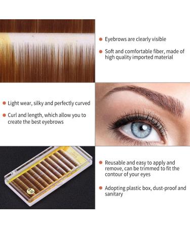 Natural False Eyebrow - 12 Pairs Eyebrow Extension Fake Eyebrow Enhancer Reusable Individual Artificial Eyebrows Makeup Supply - Buy Online on GoSupps.com
