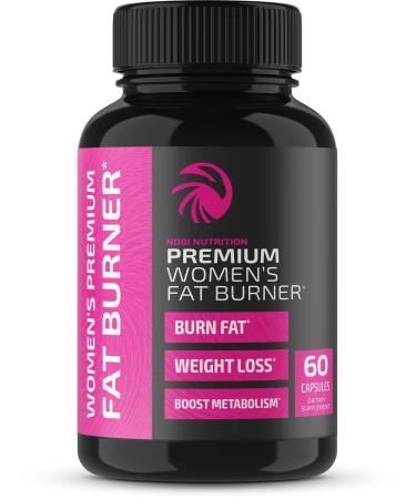 Premium Fat Burner for Women | Thermogenic Supplement Carbohydrate Blocker Metabolism Booster an Appetite Suppressant | Healthier Weight Loss Energy Pills | 60 Capsules (Vegan 60ct) by Nobi Nutrition