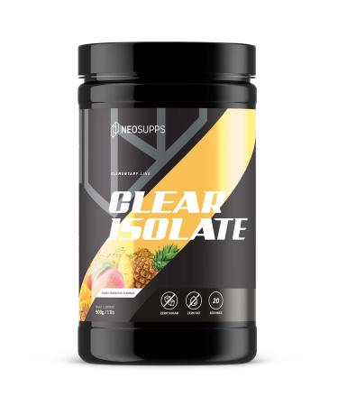 Neosupps Clear Whey Isolate Taste: Mango-Pinepinepple I light water-soluble whey isolate protein powder I The perfect alternative to limo & fruit juices I very digestible mango pina.