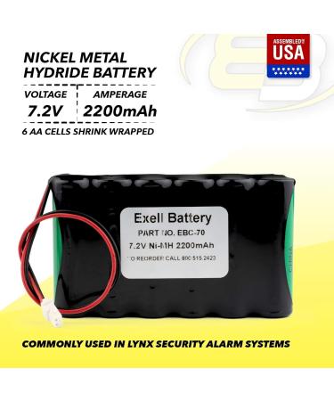 Exell 7.2V NiCD Back-Up Battery (2000 mAh) for Security Alarm Systems - Reliable International Shipping - Buy Online on GoSupps.com