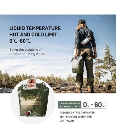 ETROL 2 Gallon Collapsible Water Container Bag - 2 Pack | BPA Free Food Grade | Emergency Storage with Spigot | Portable Foldable Bottle for Sports Outdoors | Olive Green 7.5L (2 pieces) - Buy Online on GoSupps.com