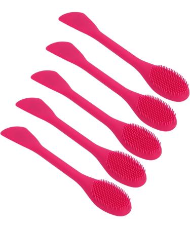 Qukaim Facial Mask Brushes Silicone Face Cleaning Brush with Mix Mask Stick 2 Heads Facial Mask Brushes DIY Skin-Care Tool Rose Red - Buy Online on GoSupps.com